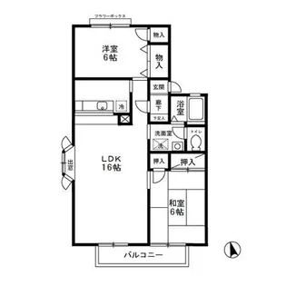 コーポリンクル A棟【2階】の間取り