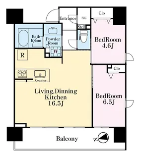 デュオシティ西日暮里ステーシア【3階】の間取り