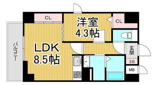 リブレメゾン伊丹【4階】の間取り