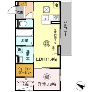 ウエスト パーク A【1階】の間取り