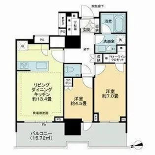 晴海フラッグ パークヴィレッジ T棟【7階】の間取り