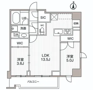 シーズンフラッツ両国サウス【8階】の間取り