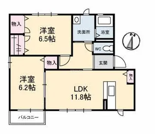 シャーメゾンM-VI【1階】の間取り