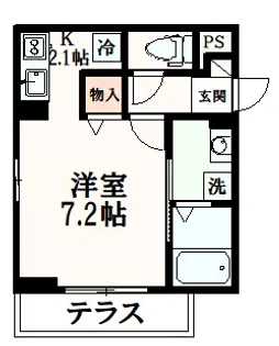 ルピナス堀之内【1階】の間取り