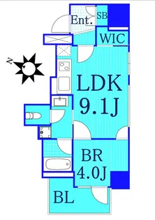 マークス横浜戸部【7階】の間取り