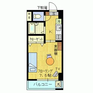 第13花園ビル【4階】の間取り