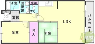 ハイツ東朝霧1号棟【1階】の間取り