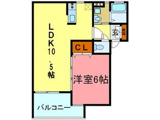 諏訪テラス【1階】の間取り