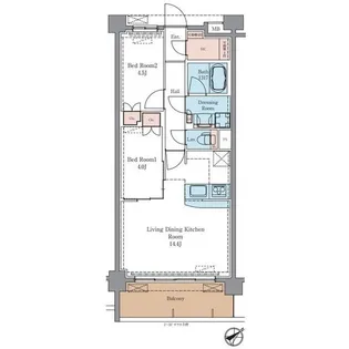 ラグゼナ平井ノース【3階】の間取り