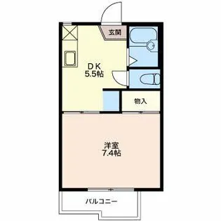 ハイツカアムA【2階】の間取り