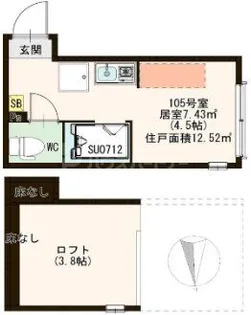 エスペラーテラス平井【1階】の間取り