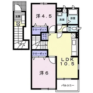 プラークティコIII【2階】の間取り
