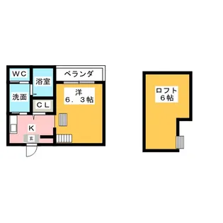 CloverCourtOZONE【2階】の間取り