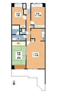 不動坂マンション【1階】の間取り