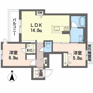 フォンテボヌール5【3階】の間取り