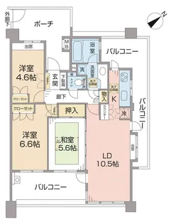 ルネステージ登戸【2階】の間取り