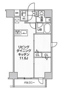 ジェノヴィア南千住IIIスカイガーデン【6階】の間取り