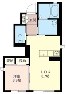 パーシモン新秋津B【1階】の間取り