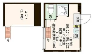 グランドーレ高円寺【1階】の間取り