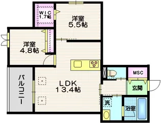 LAY HALELEA【4階】の間取り