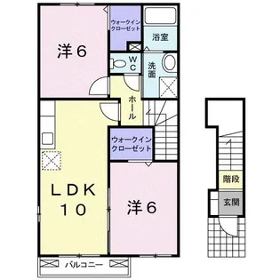 サンリットヒルズA【2階】の間取り