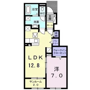 モスターサ B【1階】の間取り