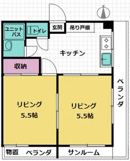 大和コーポ【3階】の間取り