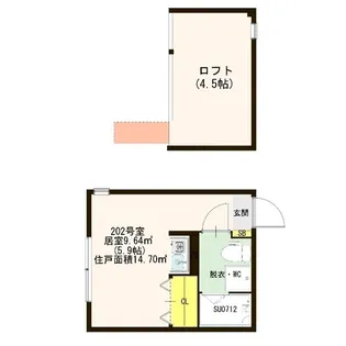 ハーモニーテラス南砂II【2階】の間取り
