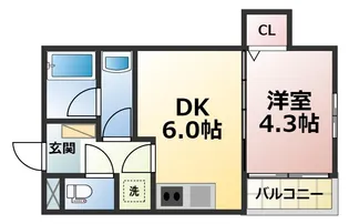 カーサ市川大門通り【3階】の間取り