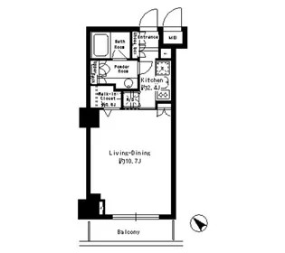 パークルージュ赤坂檜町【3階】の間取り