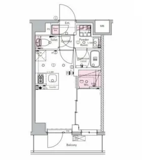 BPRレジデンスMotomachi Bay Side【5階】の間取り