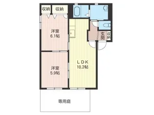 ラフィーネ B【1階】の間取り