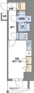 Metrosa谷町六丁目South【6階】の間取り