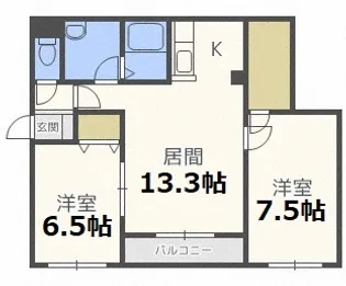 プレシャス28番館【1階】の間取り
