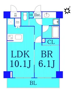 アンビエンテ横浜鴨居【2階】の間取り