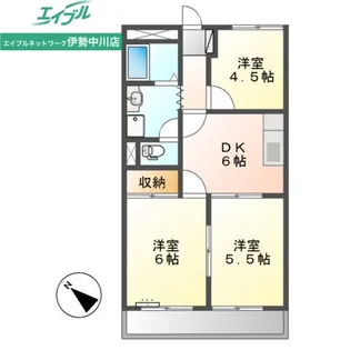 シルキータウンA【1階】の間取り