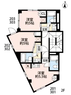 メゾンK&M【3階】の間取り