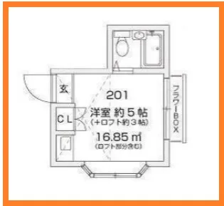 梶ヶ谷スチューデントパレスB【1階】の間取り