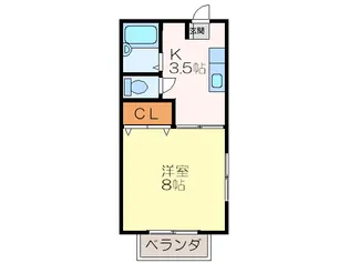 レジデンス工大前【1階】の間取り