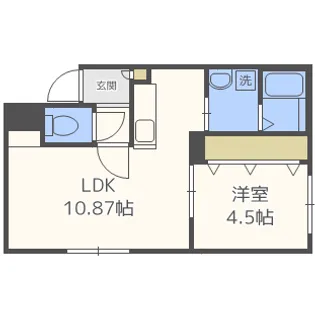 ブルーヒルト中の島【1階】の間取り