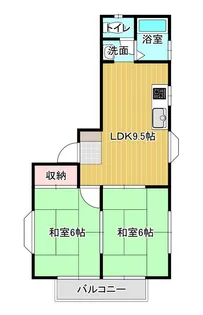 エステート城南【2階】の間取り