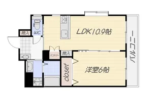 コーラル中央【3階】の間取り