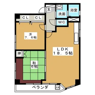 第二山中ビル【5階】の間取り
