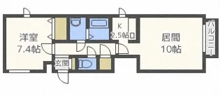 サニープレイス【1階】の間取り