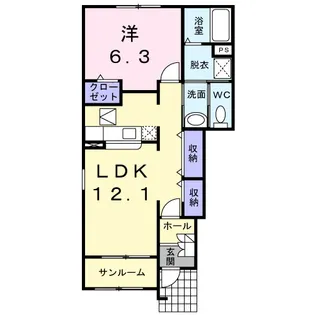 フリーデ石井I【1階】の間取り