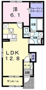 ガーデンプラム【1階】の間取り