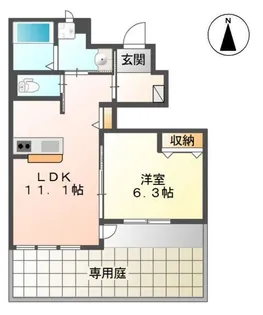 ブリアン・ルミエール【1階】の間取り
