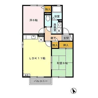 ドミールエム弐番館【2階】の間取り