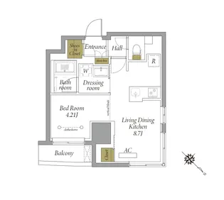 ル・リアン築地【6階】の間取り