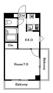 スカイヒルズ青山【2階】の間取り